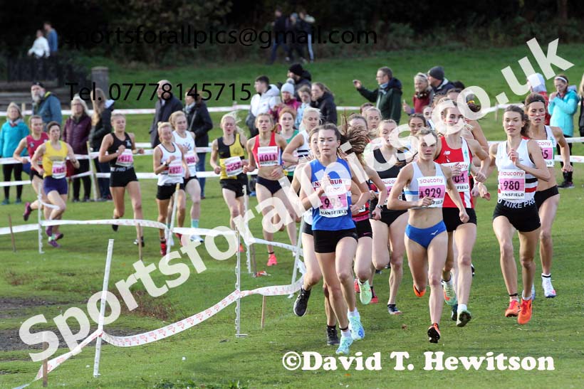 Senior womens 2021 National Cross Country Relays, Berry Hill Park, Mansfield. Photo: David T. Hewitson/Sports for All Pics